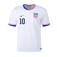 Pánský Fotbalový dres Spojené Státy Christian Pulisic #10 Copa America 2024 Domácí Krátký Rukáv